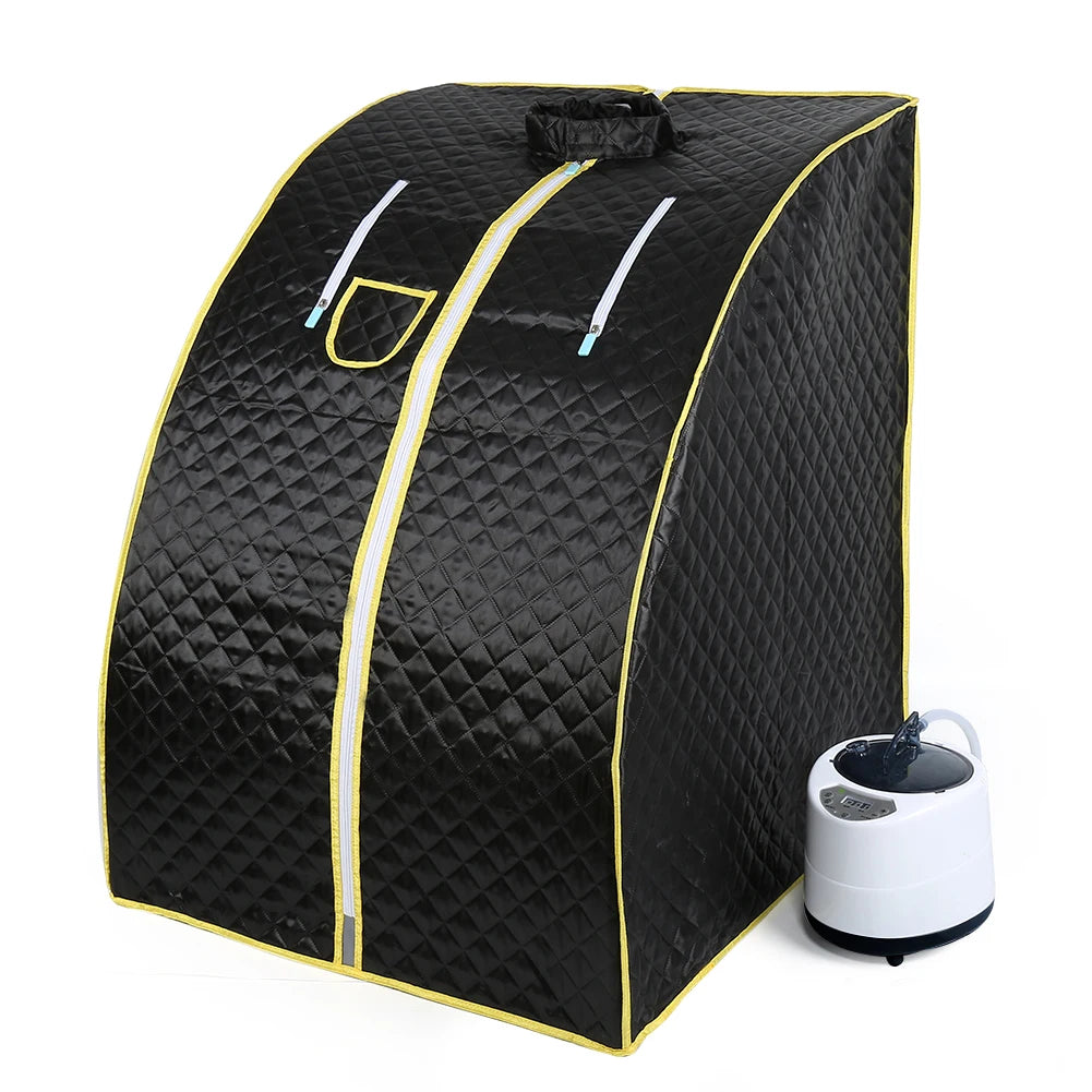 Portable Sauna Household Steam Room Beneficial Skin 3.0L Steamer Slimming Bath SPA Health Simple Joint Steel Frame