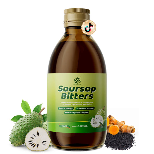 iMATCHME Herbs Soursop Bitters Liquid with Turmeric for Digestive Support & Immune Health – Vegan, Non-GMO