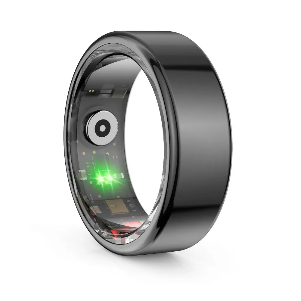 Sleep/Step Tracker Smart Health Rings IP68 Waterproof Steel Shell Intelligent Sleep Tracker Multi-sport Modes Wearable
