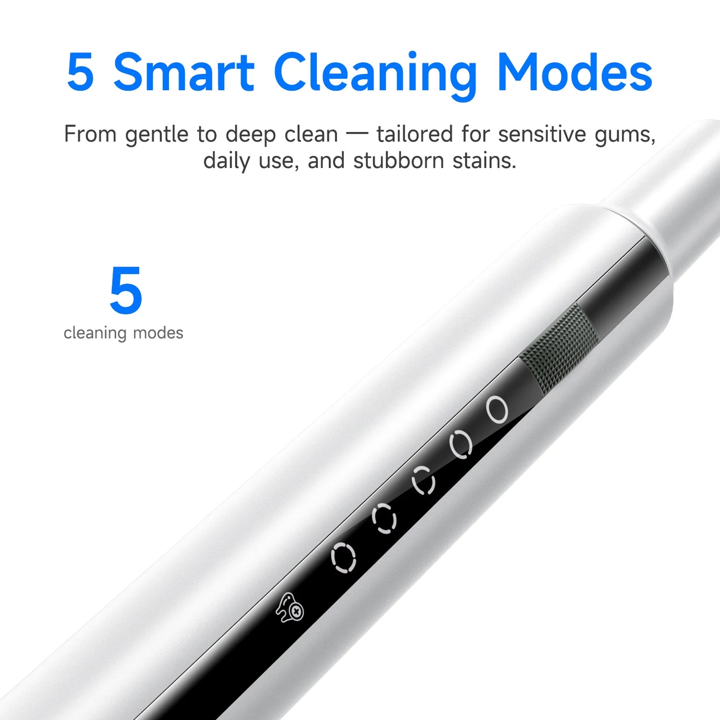 Electric Toothbrush with Oral Mirror 5 Modes Calculus Oral Tartar Remover Tooth Stain Cleaner Teeth Dental Plaque Cleaner