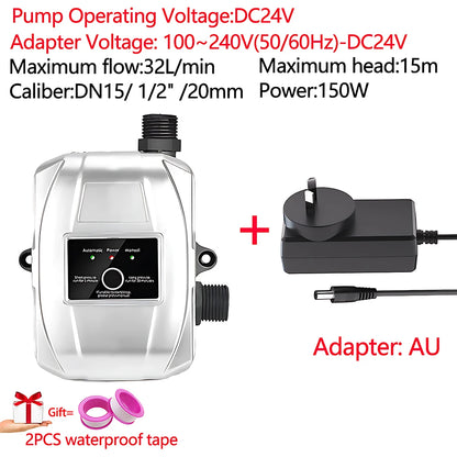 Shower Booster Pump Brushless Water Pump 15m 24V MaxFlow:32L/min Automatic Pressure Controller Household Booster Water Heater