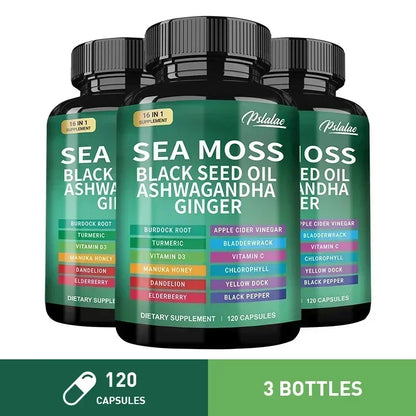 Sea Moss Supplement - for Intestinal Health, Improve Immunity, Detox, Anti-aging, Antioxidant