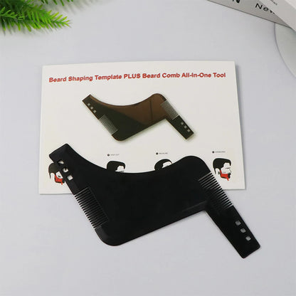 Men Beard Comb Beard Care Template Beard Brush Moustache Moulding Comb For Hair Beard Trimmer Salon Tools Barber Accessories