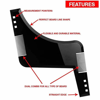 Men Beard Comb Beard Care Template Beard Brush Moustache Moulding Comb For Hair Beard Trimmer Salon Tools Barber Accessories