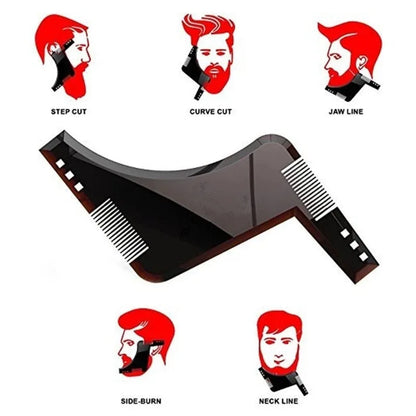 Men Beard Comb Beard Care Template Beard Brush Moustache Moulding Comb For Hair Beard Trimmer Salon Tools Barber Accessories