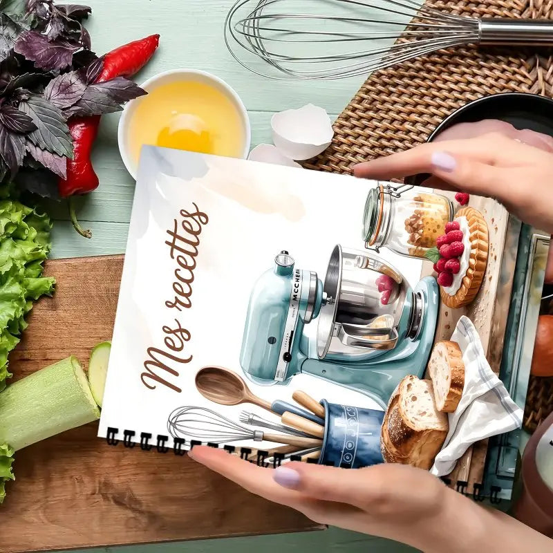 French recipe book, personal recipe book， Home cooking, food diary, illustrated diary, high-end kitchen supplies, holiday gifts