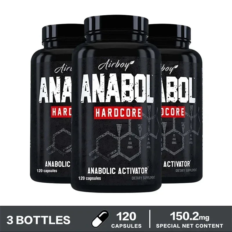 120pcs Anabol Hardcore Supplement - Natural Anabolic Muscle Growth, Enhance Men's Abs, Post-workout Muscle Recovery SupplementSu