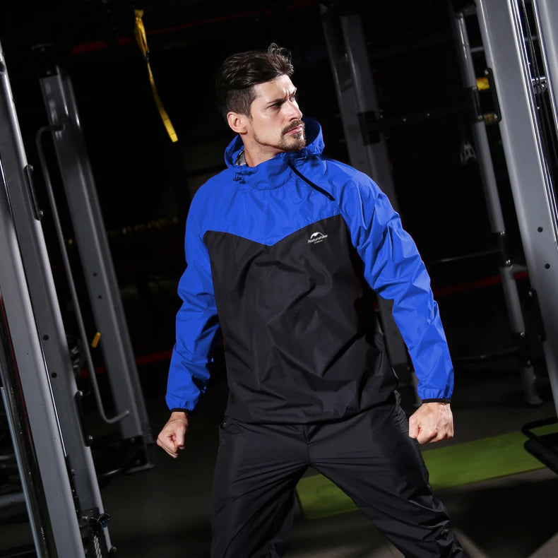 Naturehike Outdoors Gym Set Men Full Body Sweating Sportswear Women Boxing Running Training Fitness Weight Loss Unisex Tracksuit