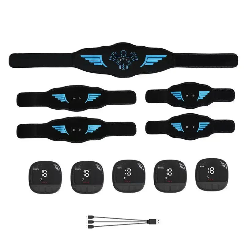 EMS Muscle Stimulator Abdominal Trainer Abs Toner Arm Belly Leg Exercise Workout Lose Weight Fat Burn Home Gym Fitness Equipment