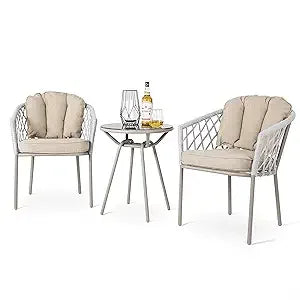 3 Piece Outdoor Patio Bistro Set