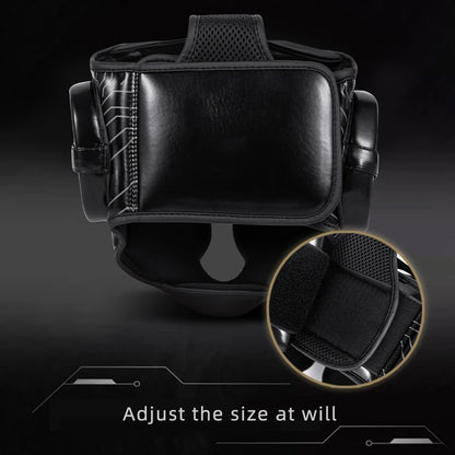 Boxing Headgear for Men Women Muay Thai MMA KickBoxing Safety Head Guard Sparring Closed Type Head gear with Full Face Coverage