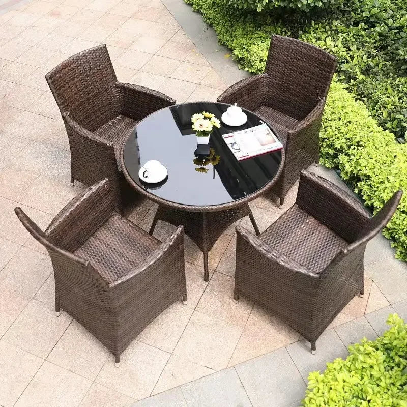 Conversation Dining Cafe Leisure Balcony Courtyard Garden Wicker Rattan Patio Outdoor Sofa Sets