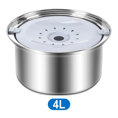 2L,3L Pet Floating Bowl Stainless Steel Non-Wetting Mouth Water Dispenser Portable Water Drinker Pet Supplies for Dog Cat