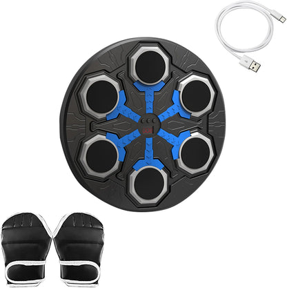 Music Boxing Machine Bluetooth Boxing Trainer Machine with Gloves Adjustable Speed Boxing Wall Mount for Kids Adult Office Home