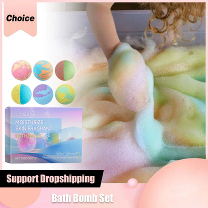 Bath Bomb Lasting Fragrance Aromatherapy Floral Scent Exfoliating Moisture Body Wash Cleansing Spa Salt Ball Bubble Bombs Shower