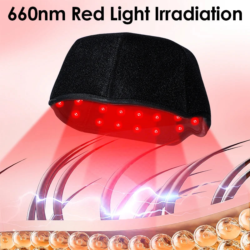 KEMOKO Red Light Hair Growth Cap 300 LED Health Light Anti Hair Loss Scalp Relax Heating promotes scalp metabolism
