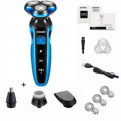 Electric Razor Electric Shaver Rechargeable Shaving Machine Cleaning Beard Razor for Men Wet and Dry Waterproof Washable ZN1159