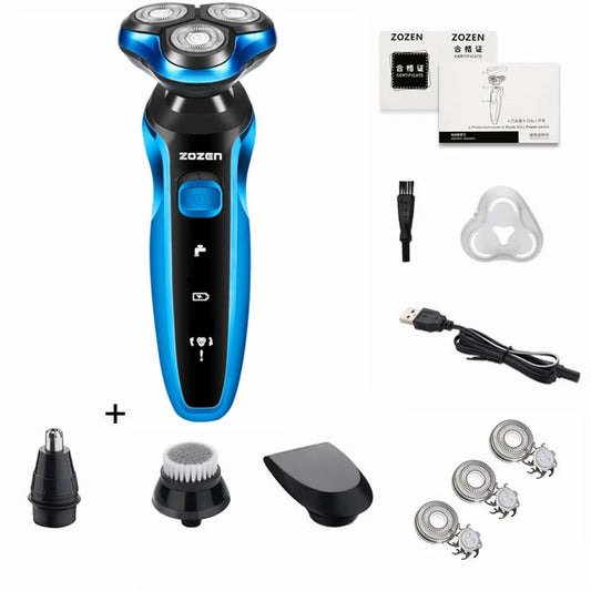 Electric Razor Electric Shaver Rechargeable Shaving Machine Cleaning Beard Razor for Men Wet and Dry Waterproof Washable ZN1159