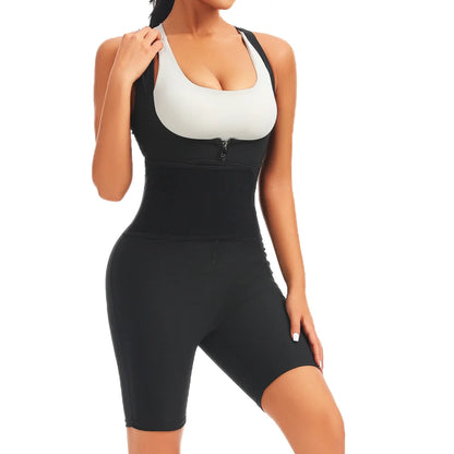 Women Body Shaper Sleeveless Tops Bodysuits Weight Loss Jumpsuit Waist Trimmer Corsets Gym Belly Slimming Shapewear Fat Burning