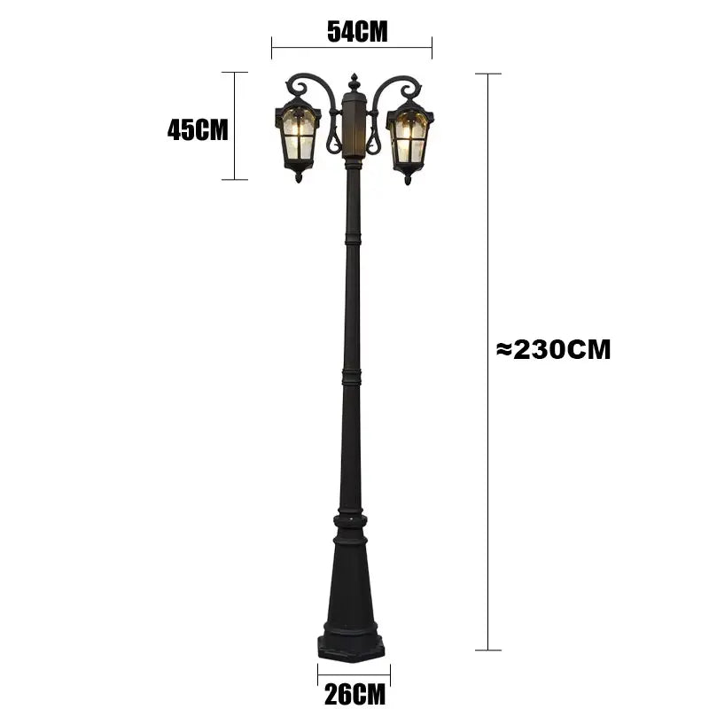 ≈2.3M Led Outdoor Courtyard Street Lights, Gardens, Parks, Ip65 Waterproof And Rust Proof High Pole Lights
