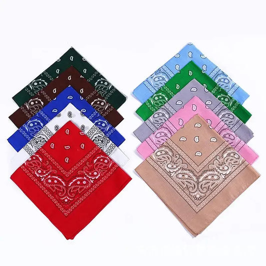 New Fashion Hip Hop Bandana Square Scarf Black Red Headband Printed for Boys/Girls Hair Accessories Hair Scarf