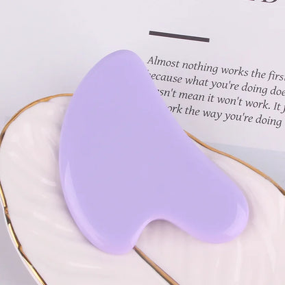 괄사 Resin Gua Sha Massage Board for Face Rose Pink Guasha Plate Jade Face Massager Scrapers Tools for Face Neck Back Body