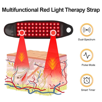 Red Light Therapy Sports Wrist Wraps 660nm 850nm 48 lamp Infrared Belt Support Brace Wrist Protector Promote Blood Circulation