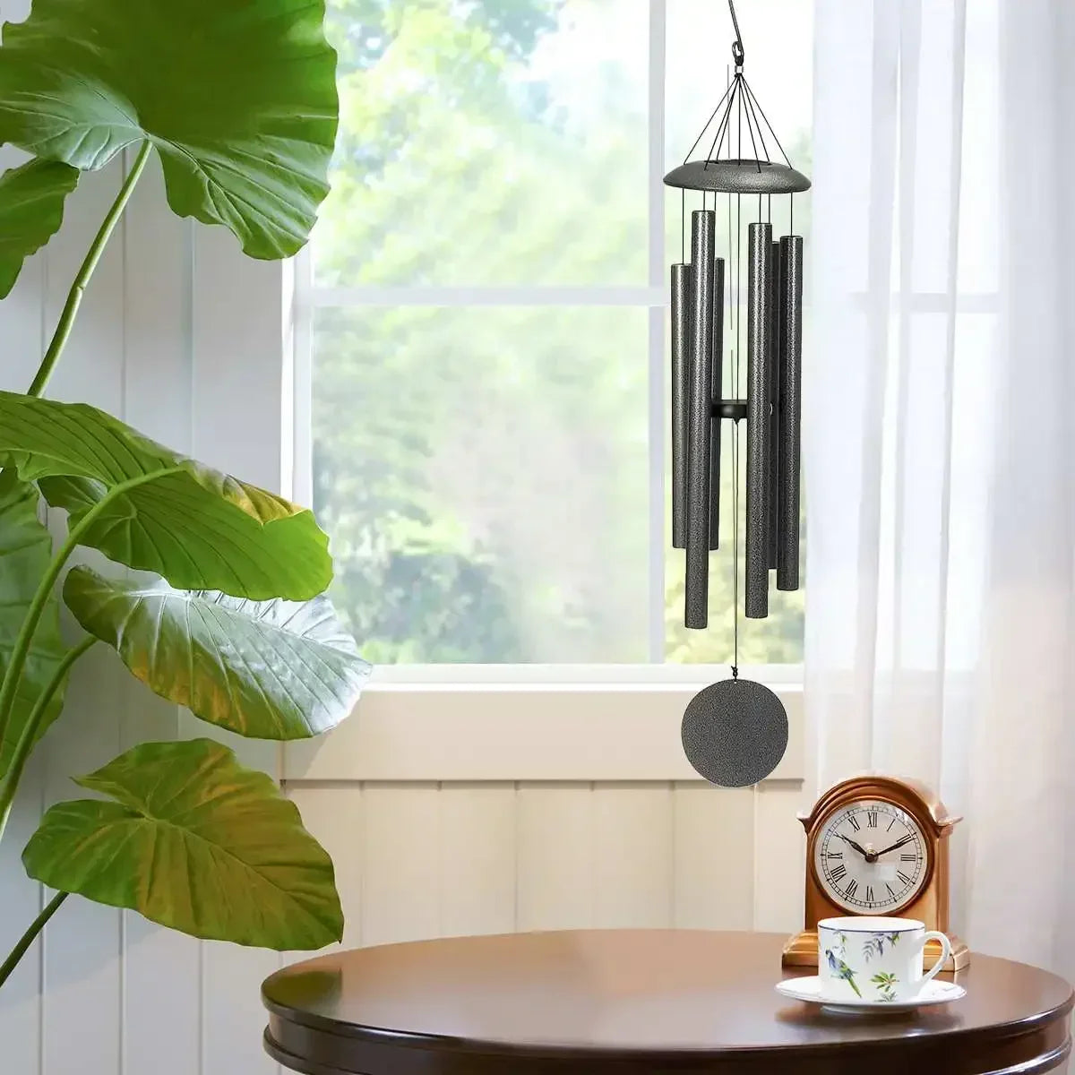 45 Inch Deep Tone Windchime Adjustable Tone Wind Chime Pendant Wind Chimes Bells Balcony Hanging Ornament Garden Home Decorative