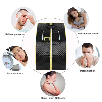 Portable Sauna Household Steam Room Beneficial Skin 3.0L Steamer Slimming Bath SPA Health Simple Joint Steel Frame