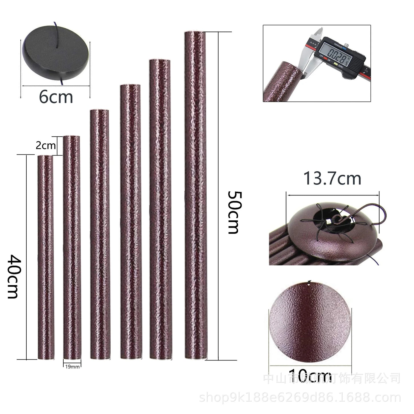 45 Inch Outdoor Wind Chime Red Aluminum Tube Garden Bell With Iron Top Cap Musical Yard Patio Decoration Gift For Mom