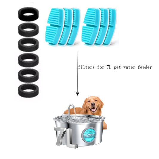 6/12pcs Automatic Water Dispenser Special Filters for 7L Pet Water Feeder Activated Carbon Pet Fountain Filters Set(No Fountain）
