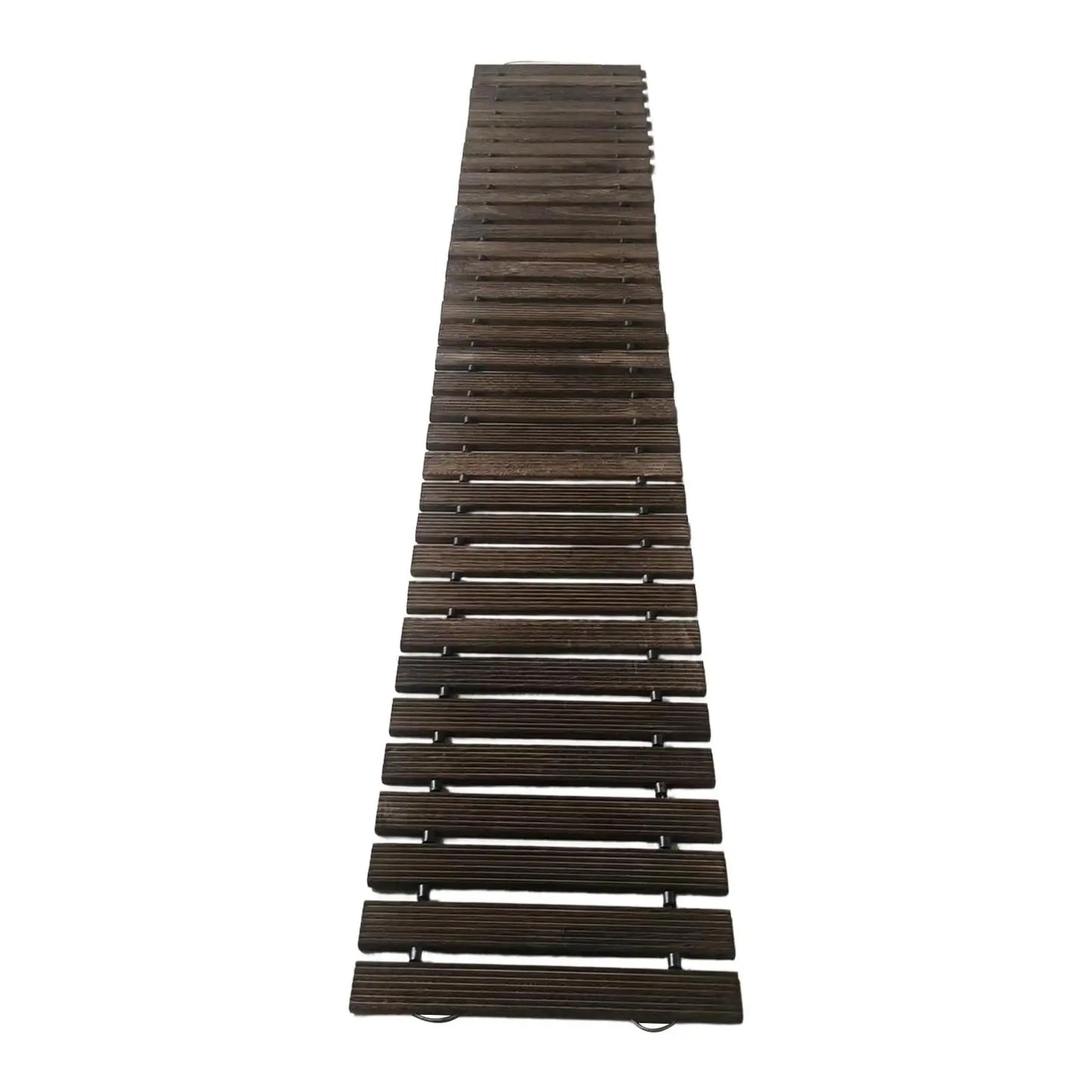 Wood Garden Pathway,Boardwalk Nonslip Outdoor Patio Straight Pathway Roll Out Decorative Wood Path for Poolside Camping Party