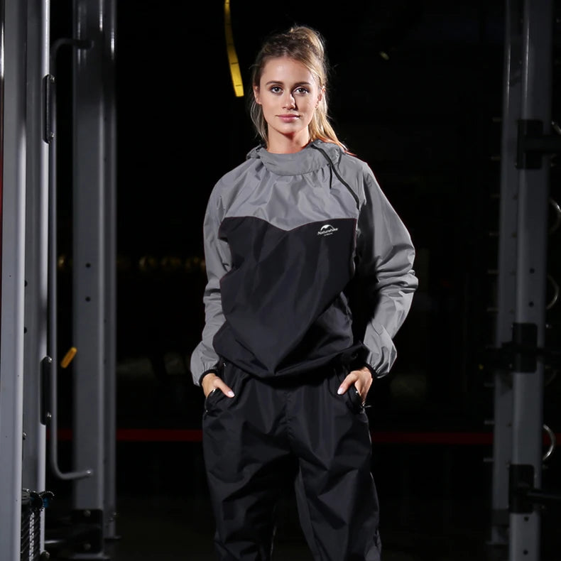 Naturehike Outdoors Gym Set Men Full Body Sweating Sportswear Women Boxing Running Training Fitness Weight Loss Unisex Tracksuit