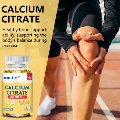 Calcium Citrate Supplement, Supports Bone Strength and Healthy Teeth, Easily Digested and Absorbed, 120 Vegetarian Capsules