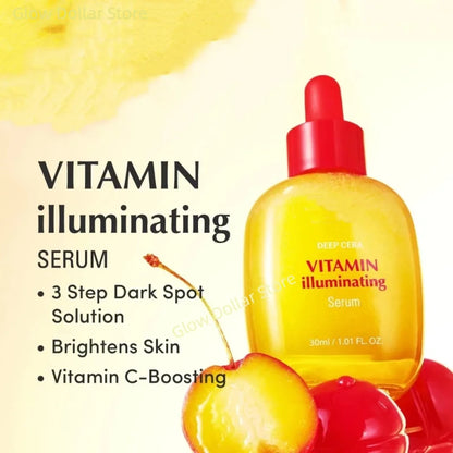 Korean Skin Care Vitamin Illuminating & Bakuchiol Face Serum Vitamin C Niacinamide Anti-Aging Serum Brightening Firm Skin 30ml