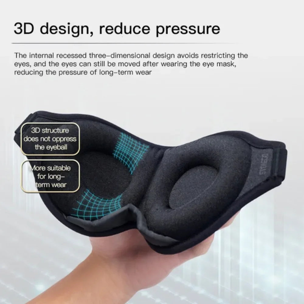 JJYY sleep aid eye mask, 3D contour sleep soft and comfortable eye mask, blocks light, suitable for travel nap meditation