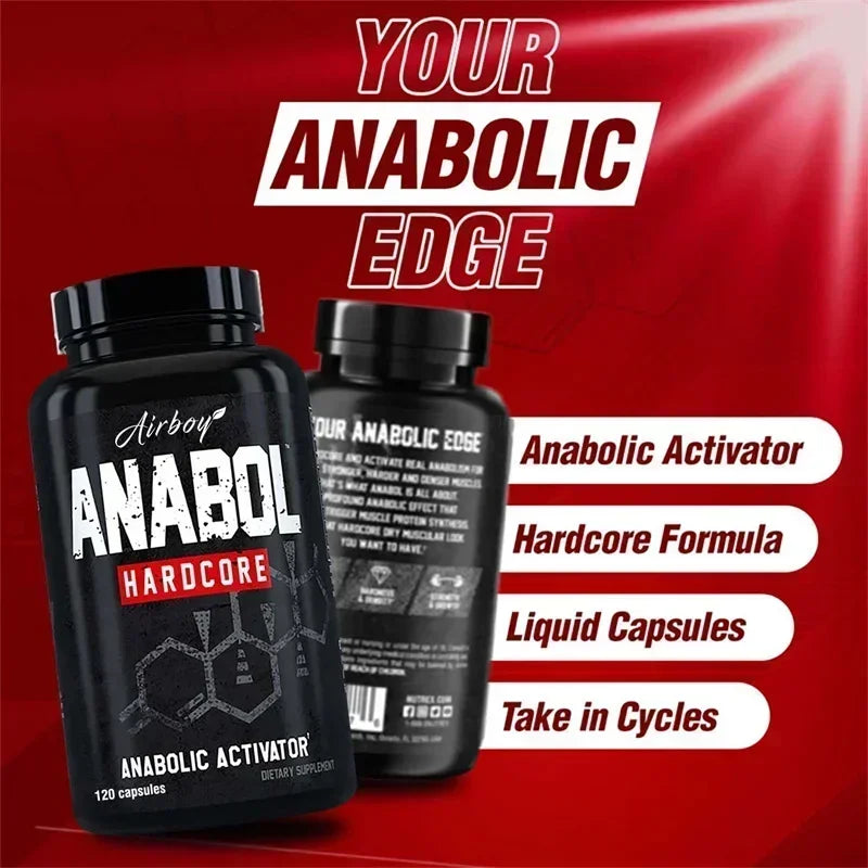 120pcs Anabol Hardcore Supplement - Natural Anabolic Muscle Growth, Enhance Men's Abs, Post-workout Muscle Recovery SupplementSu