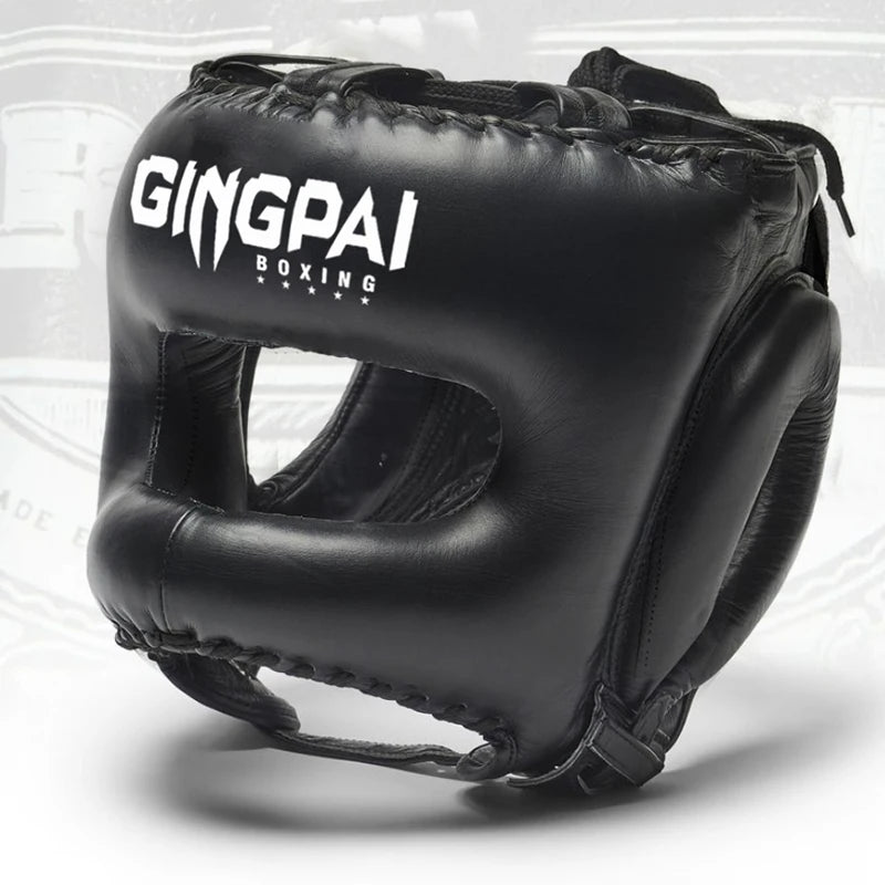 Boxing Headgear for Men Women Muay Thai MMA KickBoxing Safety Head Guard Sparring Closed Type Head gear with Full Face Coverage