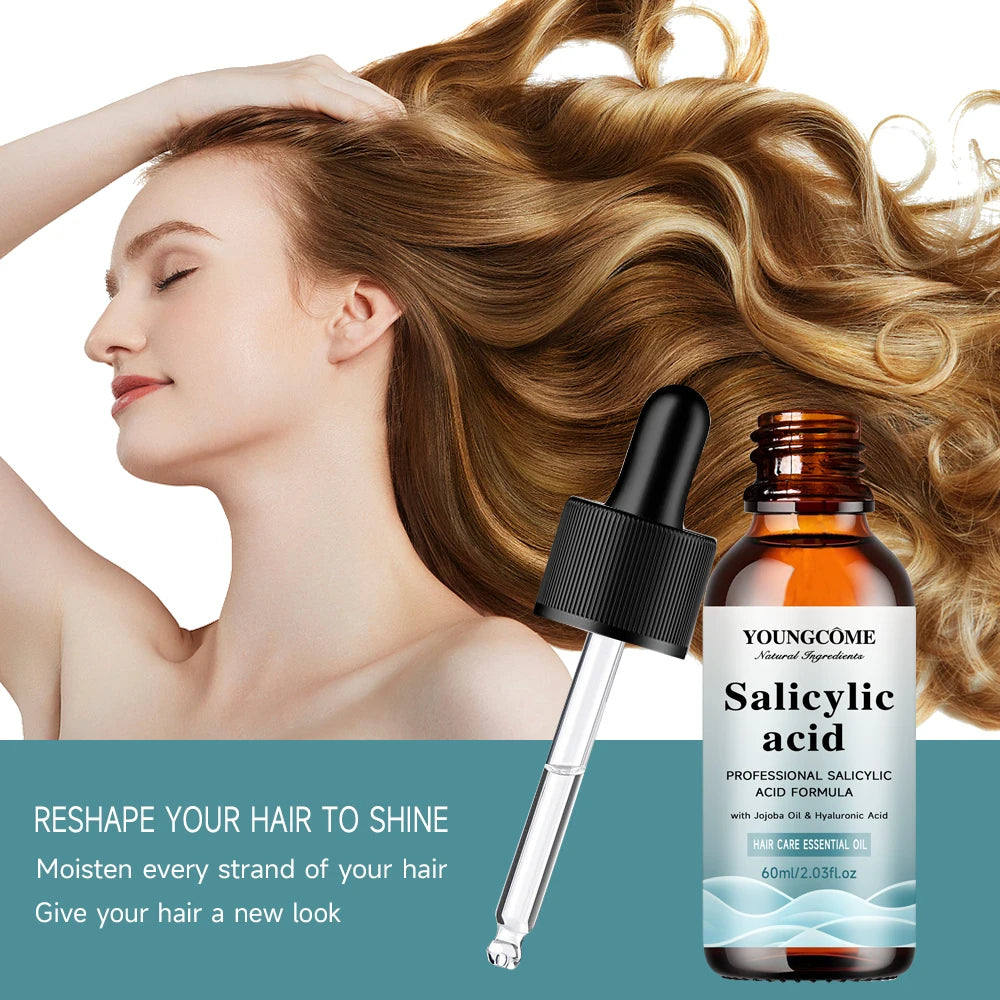 Salicylic Acid Hair Shampoo Magical Repair Damage Frizzy Soft Smooth Shiny Hair Deep Clean Moisturizing Keratin Hair Care Essent