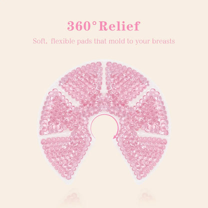 Breast Therapy Pad Hot Cold Breast Gel Bead Ice Packs Breast Cooling/Heat Pads Relief for Breastfeeding, Nursing Pain, Mastitis
