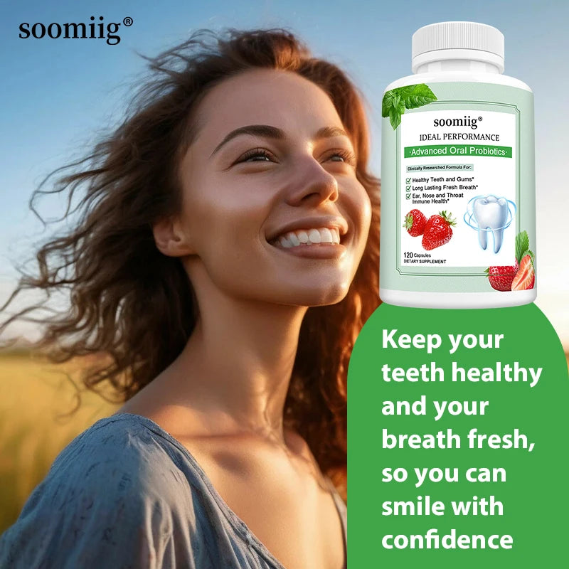 Probiotics for Adults, Best Breath Oral Dental Probiotics for Teeth & Gums, Dry Mouth, Gum Restore, Fresh Breath, Gut Health