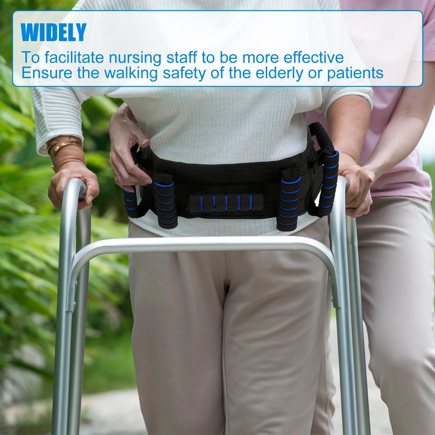 Transfer Gait Belt for Elderly Independent Walking Assist Support Belt Quick Release Buckle Care Gait Belt for Disabled Patients