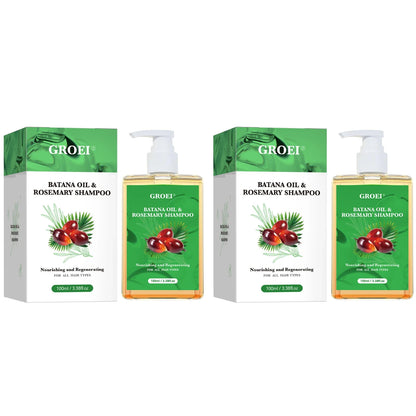 Batana Shampoo. A 100ml treatment that soothes your scalp, reduces hair loss, and encourages natural hair regeneration