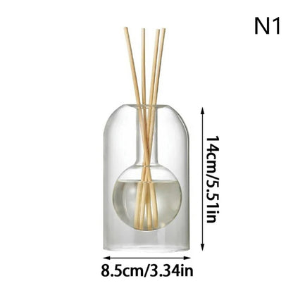 Z. Aromatherapy Diffuser Bottle Glass Essential Oil With Diffusers Sticks Storage Containers Transaprent Modern Home Decorations