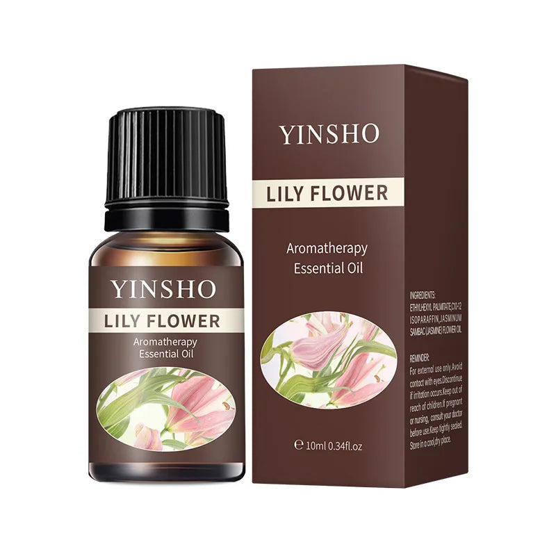 13 Flavors 10ml Essential Oils For Aroma Diffuser AirHumidifier Home Water-soluble Lavender Rose Eucalyptus White Peach Oolong