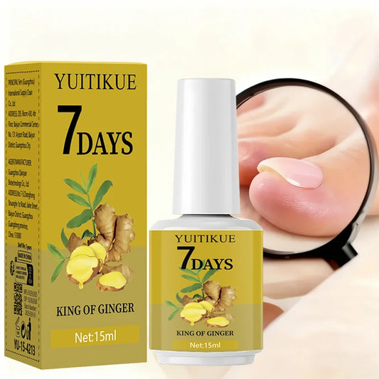 YUITIKUE 7-Day Ginger Nail Care 15ml - Hardens, Smooths & Protects Nails, Max Strength Cuticle Care for Beautiful Nails