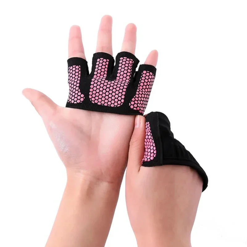 1pair Gym Fitness Half Finger Gloves Men Women for Crossfit Workout Glove Power Weight Lifting Bodybuilding Hand Protector