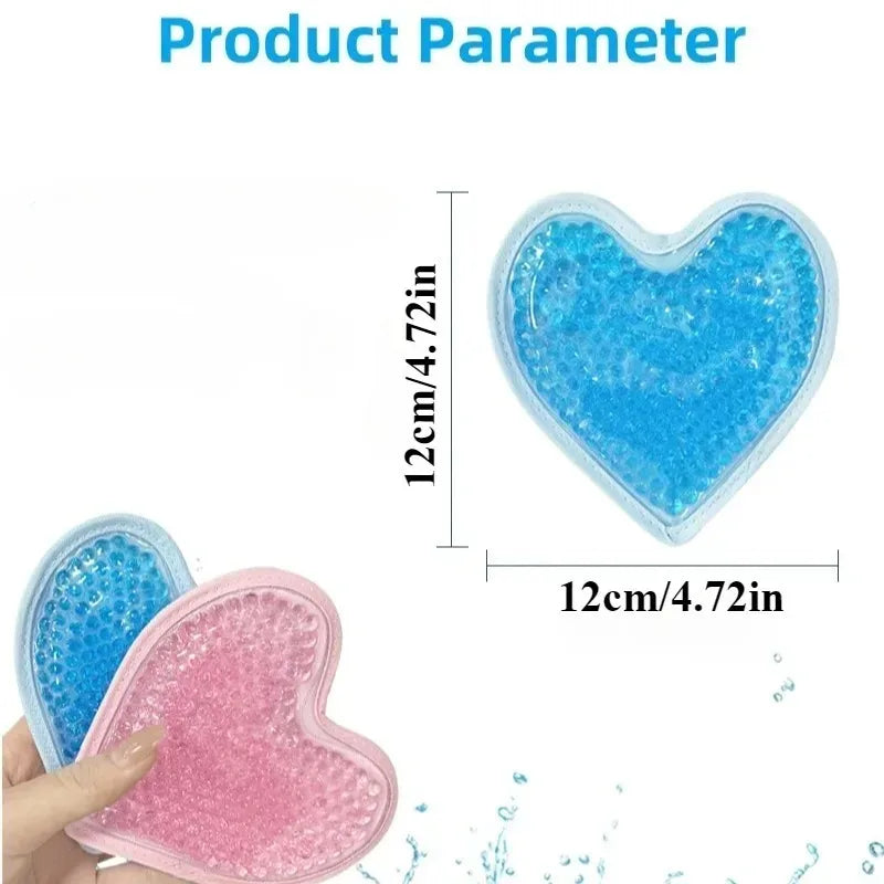Heart Shaped Ice Pack Hot & Cold Therapy - Reusable Gel Pack for Pain Relief, Swelling, First Aid, Muscle Soreness