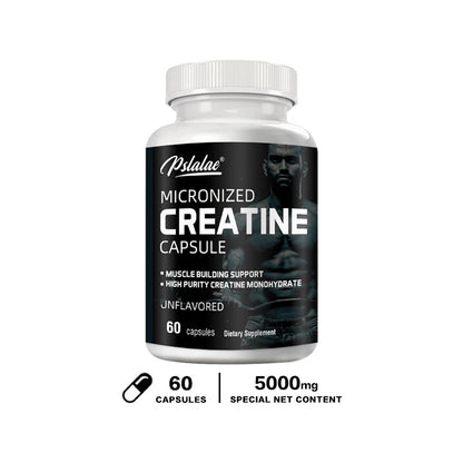 Micronized Creatine Powder (5000 Mg) Creatine Monohydrate Powder, Unflavored, Ketogenic Friendly, Non-GMO 120 Capsules