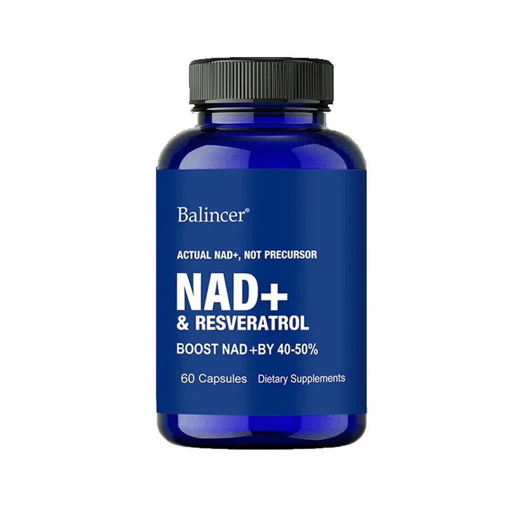 NAD Supplements - with Resveratrol,Support Cell Regeneration Natural Energy Focus and Memory,Anti-aging Capsules
